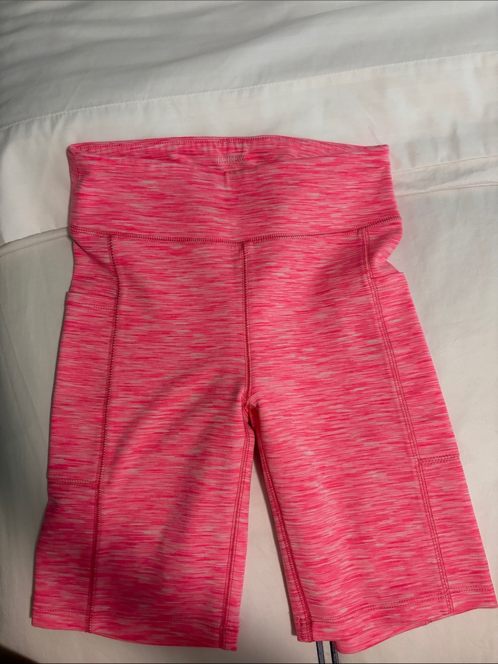 Women's Pink Space-Dye Bike Shorts - Stretch Activewear